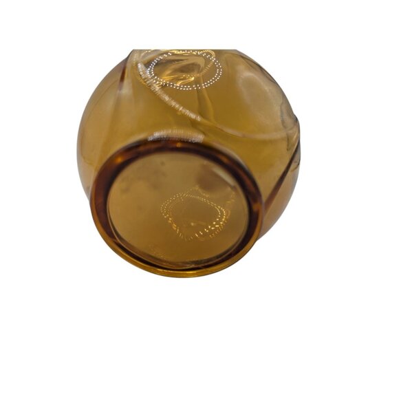 Vintage Cambridge Amber Tilt Ball Cordial 5” Pitcher w Clear Handle - Picture 6 of 8